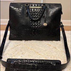 Brahmin Travel/Laptop Large Black Tote!